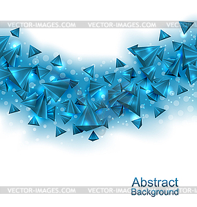 Абстрактный фон с пирамидами со световыми эффектами - клипарт в векторном формате