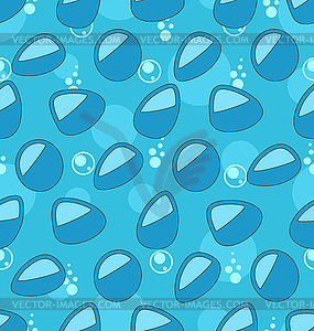 Blue Seamless Pattern with Water Drops. Aqua - vector clipart