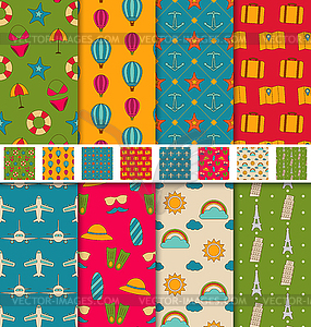 Collection Colorful Seamless Wallpapers or - vector clipart