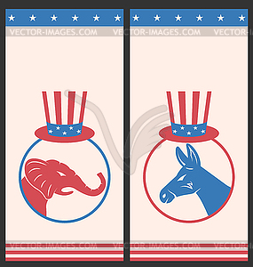 Banners for Advertise of United States Political - vector image