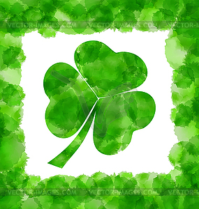 Happy Saint Patricks Day Watercolor Background - vector clipart / vector image