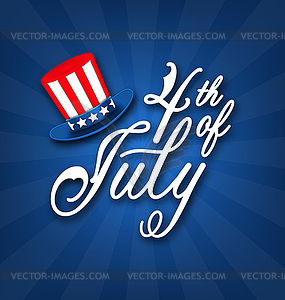 Happy 4th of July Card, Traditional American Banner - vector EPS clipart