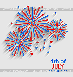 Firework Colorized in Flag US for Celebration - vector image