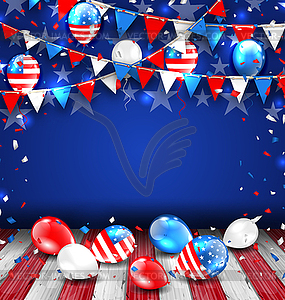 Colorful Template for American Holidays - vector clipart