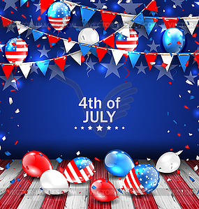 Colorful Template for American Independence Day - vector image