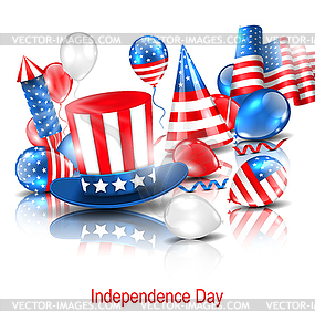 Party Background in Traditional American Colors - vector clip art