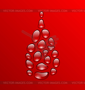 Капли крови Сделано из капель. Концепция медицинского образования - изображение в формате EPS