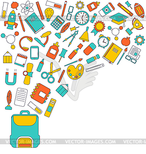 Background for Back to School - vector clip art