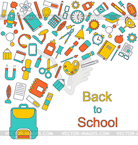 Background for Back to School, Education Simple - vector clipart / vector image