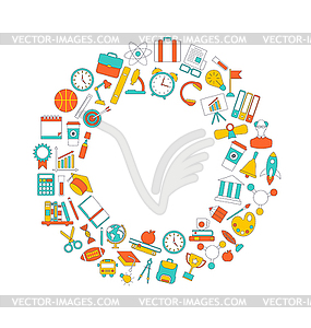 Background for Back to School - vector image