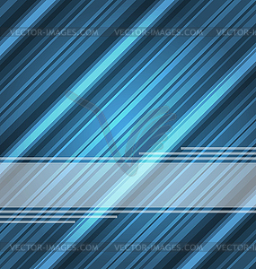 Techno abstract blue background, striped texture - vector clipart