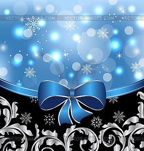 Christmas floral packing, ornamental design elements - vector image