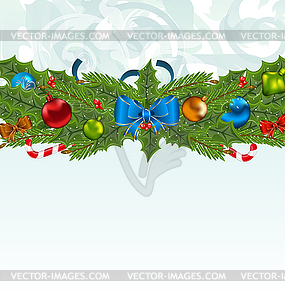 Рождественские фон с праздником украшения - стоковое векторное изображение