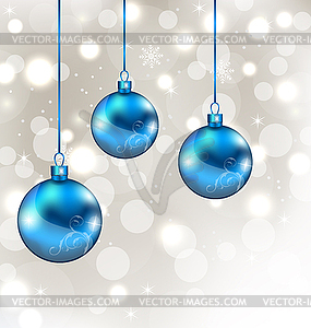 Background with snowflakes and Christmas balls - vector clipart