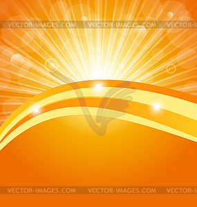 Abstract background with sun light rays - vector clipart