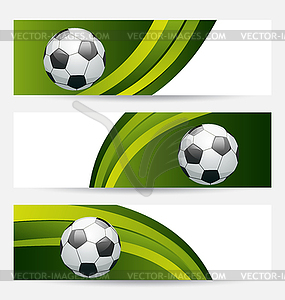 Set football cards with place for your text - royalty-free vector image