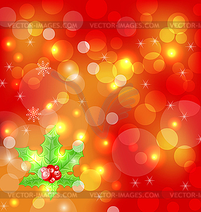 Christmas holiday wallpaper with decoration - vector clipart