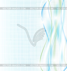 Abstract blue wave background - vector clipart / vector image