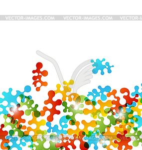 Set colorful figures stylized puzzle - vector clipart