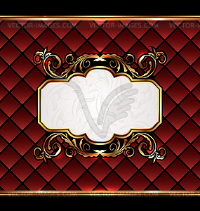 Vintage aristocratic emblem, grand background - vector image