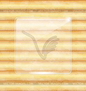 Glass fragile framework, wooden texture - vector clip art