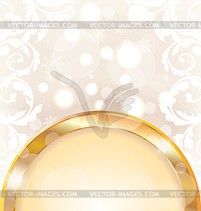 Christmas glowing background, holiday design - vector clipart