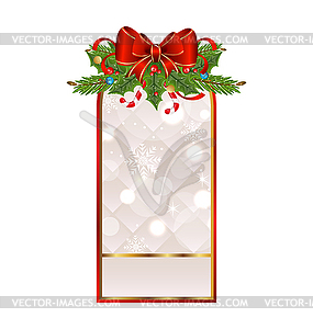 Christmas holiday greeting card - vector clip art