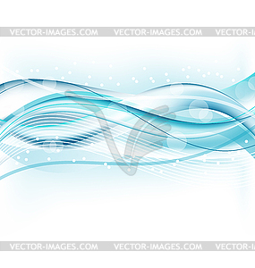 Abstract water background, wavy design - vector image