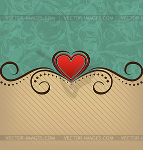 Valentine`s Day retro elegance background - vector clipart