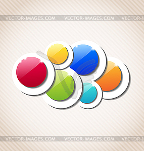 Abstract background with set of multicolor circle - vector image