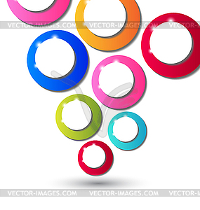 Abstract background with set of multicolor circle - vector clipart