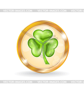 Trefoil icon for Saint Patrick day - vector clipart