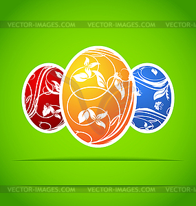 Set of Easter colorful ornate eggs - vector clipart