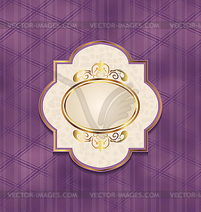 Vintage label with design elements - vector clip art