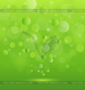 Abstract background green lights - vector image