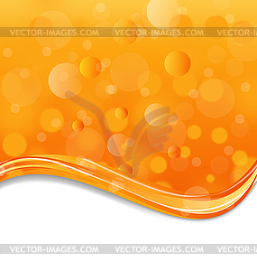 Abstract orange background with light effect - vector clip art