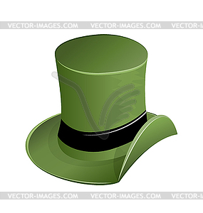 Green hat in st Patricks Day - vector image