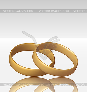 Jewelry two golden ring - vector EPS clipart