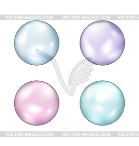 Set of colorful pearls - royalty-free vector image