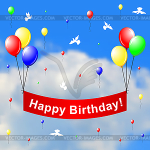 Happy Birthday card - vector image