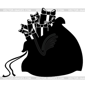 Bag with gifts - vector clipart