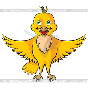 Yellow bird - stock vector clipart