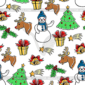 Xmas pattern seamless - vector clip art