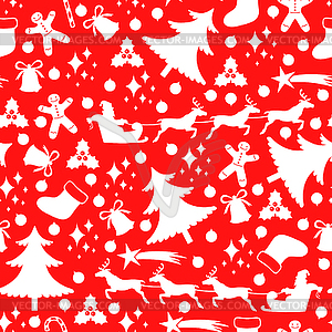 Рождество красный узор бесшовные - клипарт в векторном виде