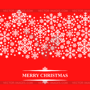 Christmas snow pattern card - vector clipart