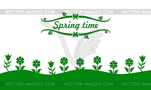 Spring time card - vector clip art