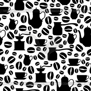 Coffee break seamless pattern - vector clipart