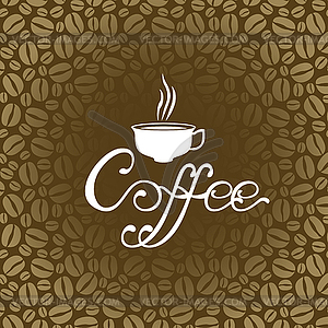 Кофе коричневый фон - векторный клипарт Royalty-Free