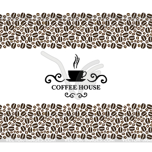 Coffee ornamental background - vector image