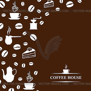 Coffee brown background - vector clip art